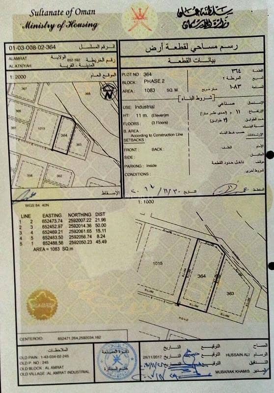 أرض سكنية للبيع في العمارات، مسقط أرض سكنية للبيع في العمارات، مسقط