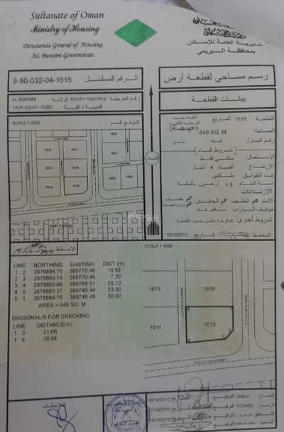 ارض سكنية  للبيع في البريمي، البريمي - أرض سكنية للبيع في البريمي