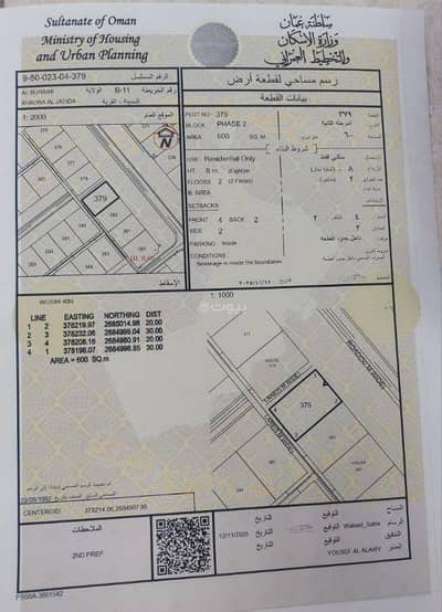 ارض سكنية  للبيع في البريمي، البريمي - أرض سكنية للبيع في البريمي