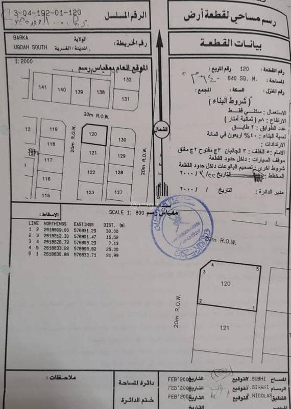أرض سكنية للبيع في بركاء، الباطنة أرض سكنية للبيع في بركاء، الباطنة