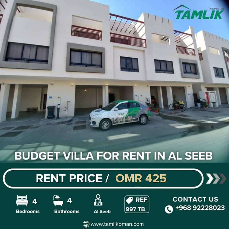 4 Bedrooms Villa For Rent Al Seeb, Muscat 4 Bedrooms Villa For Rent Al Seeb, Muscat