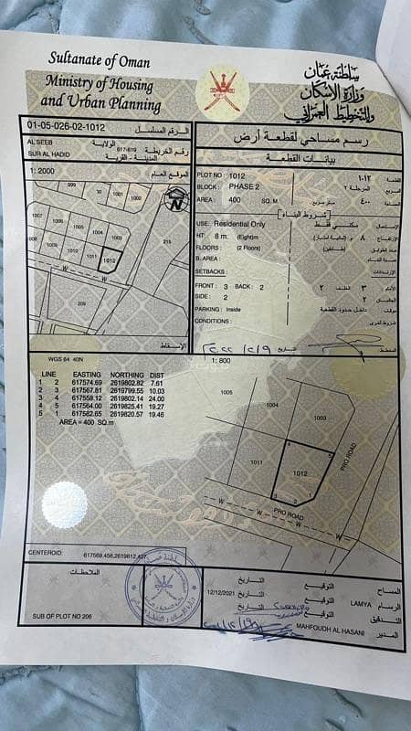 أرض سكنية للبيع في السيب، مسقط أرض سكنية للبيع في السيب، مسقط