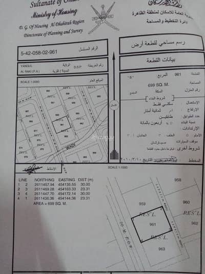 Residential Land for Sale in Yunqul, Al Dhahirah - Residential Land For Sale in Yunqul, Al Dhahirah