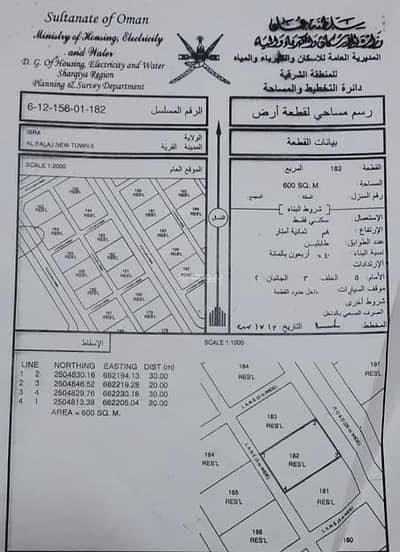 ارض سكنية  للبيع في إبراء، الشرقية - أرض سكنية للبيع في إبراء، الشرقية