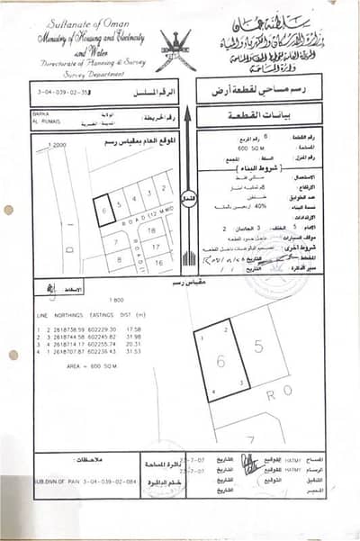 ارض سكنية  للبيع في بركاء، الباطنة - أرض سكنية للبيع في بركاء، الباطنة