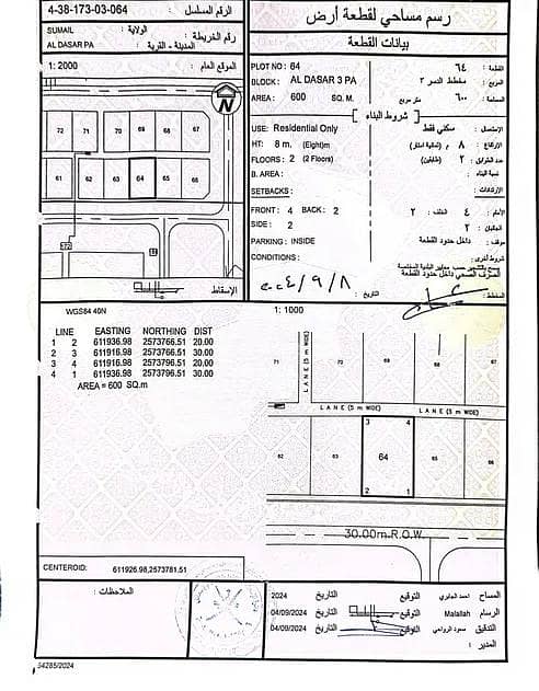 أرض سكنية للبيع في سمائل، الداخلية