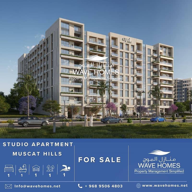 Studio Apartment For Sale in Muscat Hills, Muscat Studio Apartment For Sale in Muscat Hills, Muscat