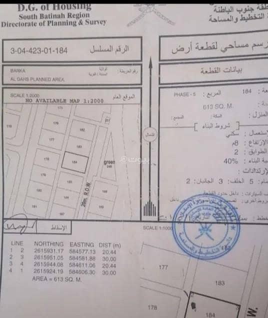 Residential Land For Sale in Barka, Al Batinah Residential Land For Sale in Barka, Al Batinah