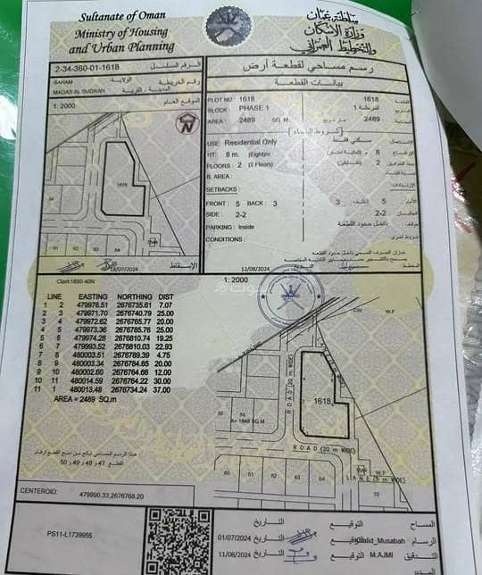 Residential Land For Sale in Saham, Al Batinah Residential Land For Sale in Saham, Al Batinah