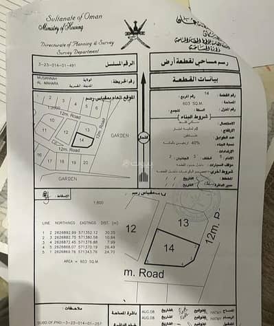 ارض سكنية  للبيع في المصنعة، الباطنة - أرض سكنية للبيع في المسنى، الباطنة