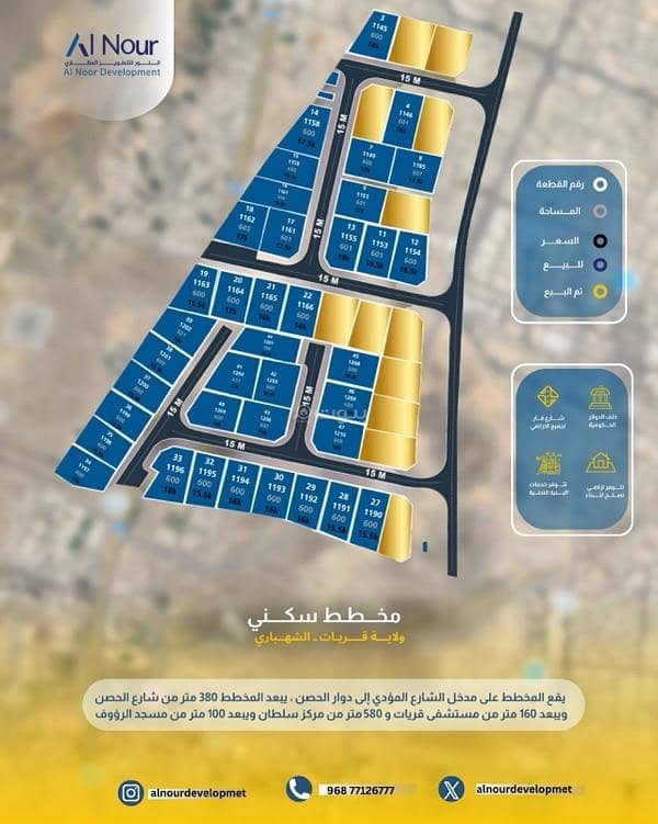 أرض سكنية للبيع في قريات، مسقط أرض سكنية للبيع في قريات، مسقط