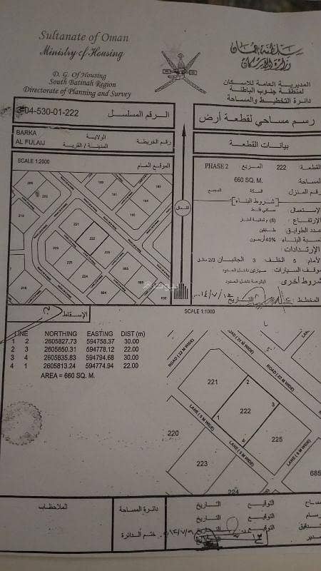أرض سكنية للبيع في بركاء، الباطنة أرض سكنية للبيع في بركاء، الباطنة