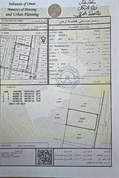 ارض سكنية  للبيع في العامرات، مسقط - أرض سكنية للبيع في العامرات، مسقط