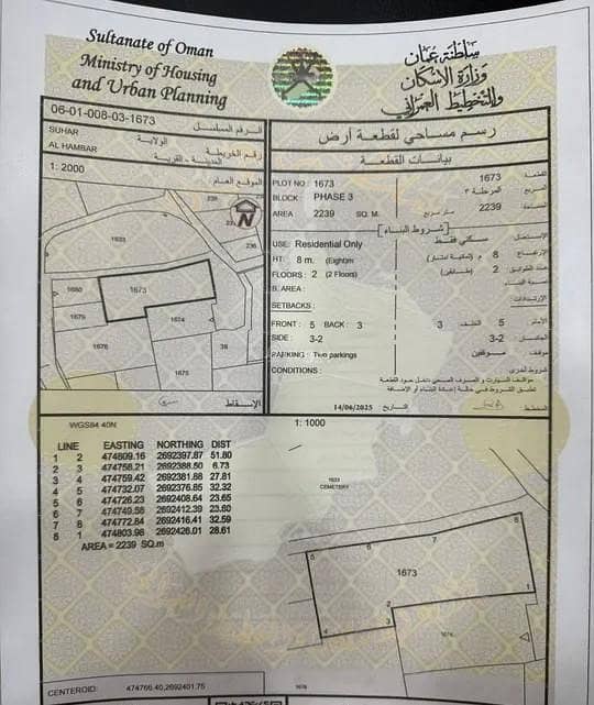 Residential Land For Sale in Sohar, Al Batinah Residential Land For Sale in Sohar, Al Batinah
