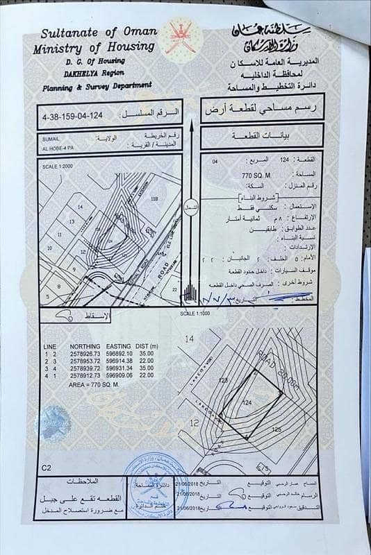 أرض سكنية للبيع في السمائل، الداخلية أرض سكنية للبيع في السمائل، الداخلية