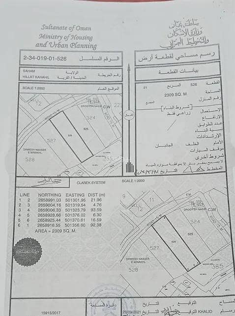 Residential Land For Sale in Saham, Al Batinah Residential Land For Sale in Saham, Al Batinah