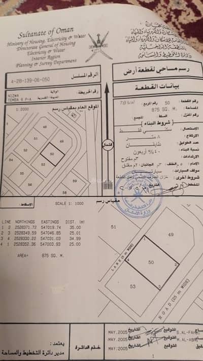 Residential Land for Sale in Nizwa, Al Dakhiliya - Residential Land For Sale in Nizwa, Al Dakhiliya