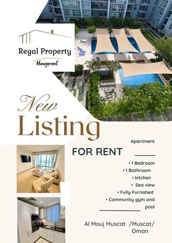 1 Bedroom Apartment for Rent in The Wave (Almouj), Muscat 1 Bedroom Apartment for Rent in The Wave (Almouj), Muscat