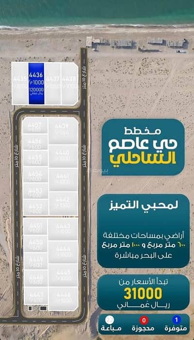 ارض سكنية  للبيع في بركاء، الباطنة - أرض سكنية للبيع في بركة، الباطنة