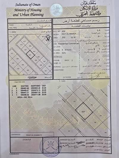 ارض سكنية  للبيع في نزوى، الداخلية - أرض سكنية للبيع في نزوى، الداخلية