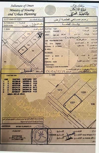 ارض سكنية  للبيع في الخابورة، الباطنة - أرض سكنية للبيع في الخابورة، الباطنة