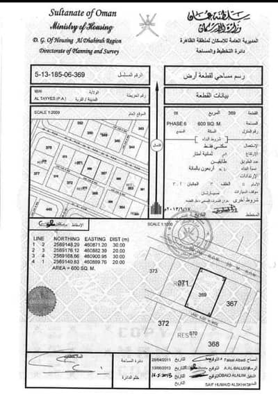 ارض سكنية  للايجار في عبري، الظاهرة - أرض سكنية للإيجار في عبري، الظاهرة