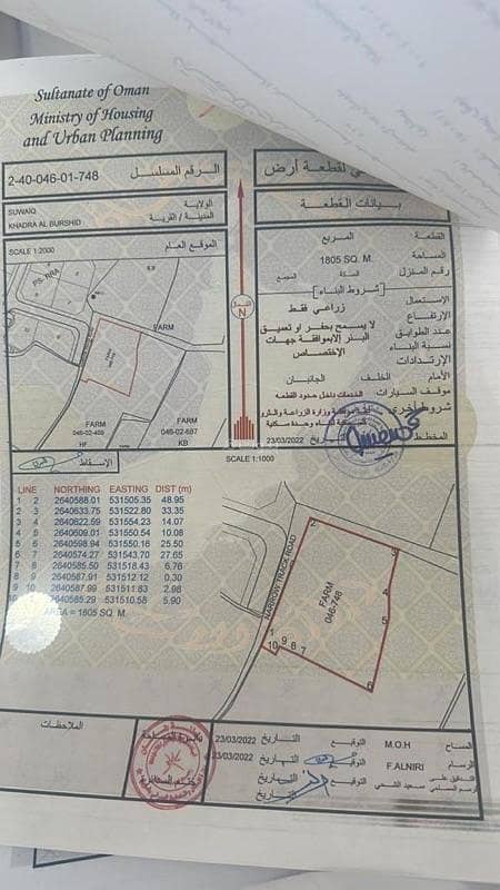 Residential Land For Sale in Suwaiq, Al Batinah Residential Land For Sale in Suwaiq, Al Batinah