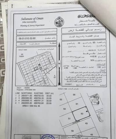 Residential Land for Sale in Sohar, Al Batinah - Residential Land for Sale in Sohar, Al Batinah
