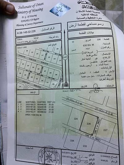ارض سكنية  للبيع في سمائل، الداخلية - أرض سكنية للبيع في سميط، الداخلية