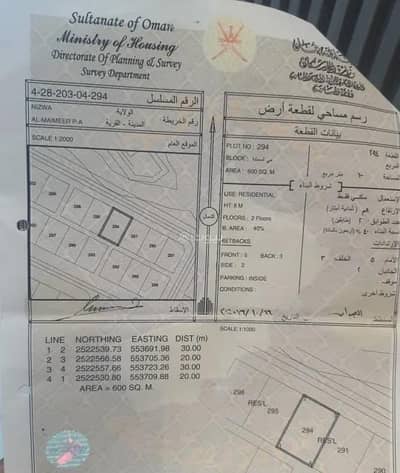 Residential Land for Sale in Nizwa, Al Dakhiliya - Residential Land For Sale in Nizwa, Al Dakhiliya