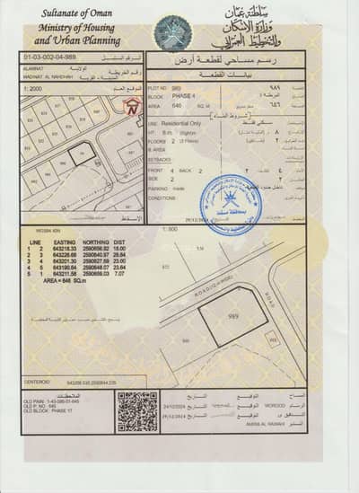 ارض سكنية  للبيع في العامرات، مسقط - أرض سكنية للبيع في الأمارات، مسقط