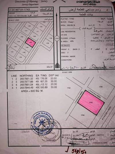 ارض سكنية  للبيع في صحم، الباطنة - أرض سكنية للبيع في صحم، الباطنة