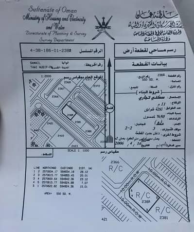 ارض سكنية  للبيع في سمائل، الداخلية - أرض سكنية للبيع في سميت، الداخلية