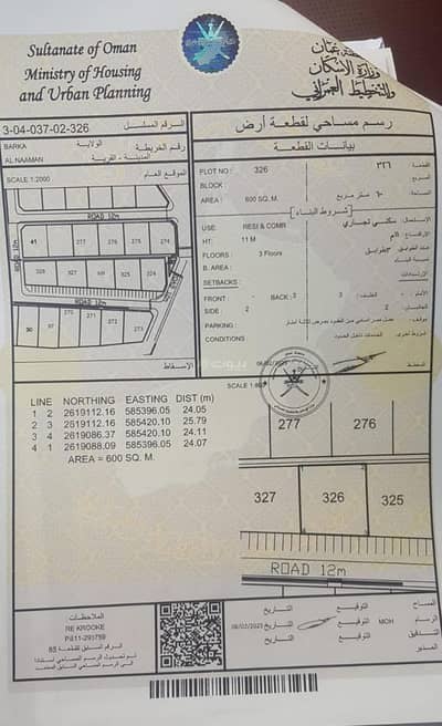 Residential Land for Sale in Barka, Al Batinah - Residential Land For Sale in Barka
