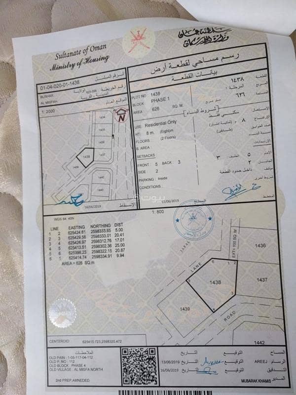 Residential Land For Sale in Misfah, Muscat Residential Land For Sale in Misfah, Muscat