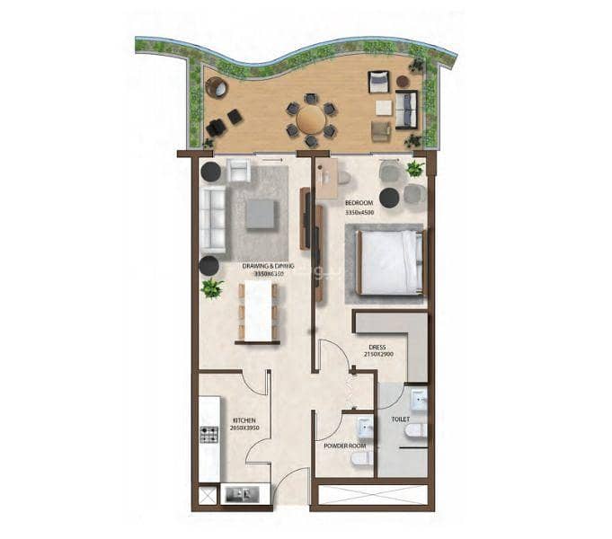 شقة بواقع غرفة نوم واحدة للبيع في مدينة سلطان هيثم, مسقط شقة بواقع غرفة نوم واحدة للبيع في مدينة سلطان هيثم, مسقط