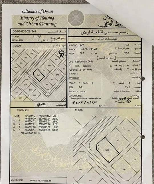 Residential Land For Sale in Sohar Residential Land For Sale in Sohar