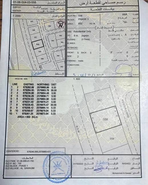 Residential Land For Sale in Barka Residential Land For Sale in Barka