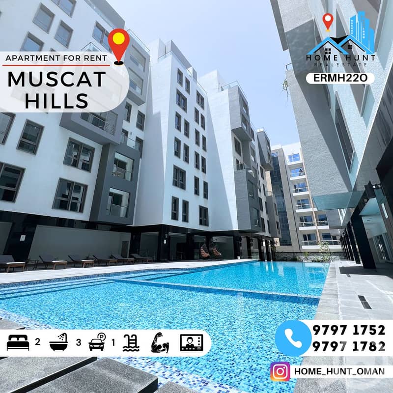 MUSCAT HILLS  SPACIOUS 2 BHK APARTMENT FOR RENT IN OXYGEN BUILDING
