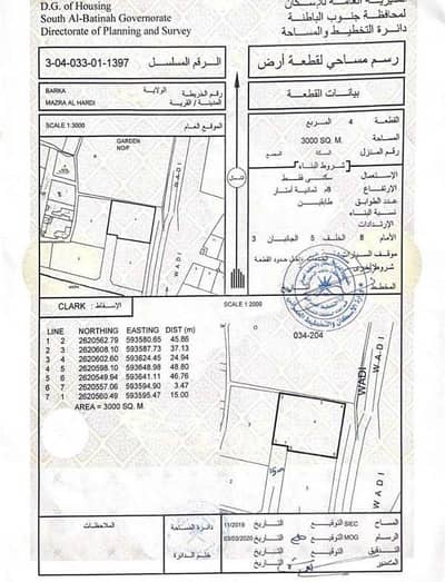 ارض سكنية  للبيع في بركاء، الباطنة - أرض سكنية للبيع في باركا، منطقةالباطنة
