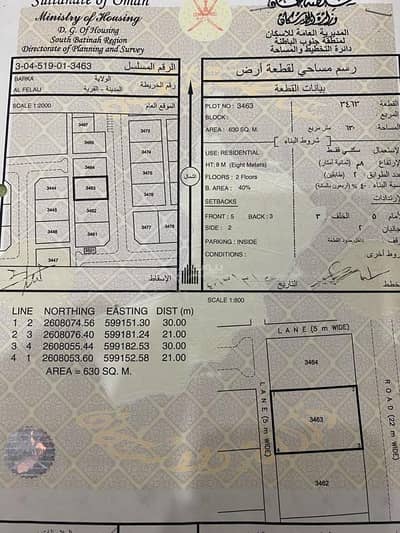 ارض سكنية  للبيع في بركاء، الباطنة - أرض سكنية للبيع في بركة، الباطنة