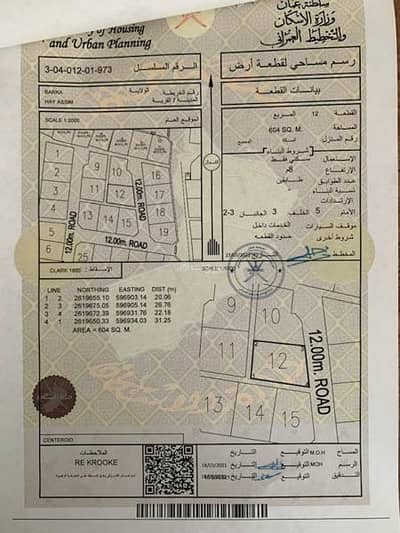 ارض سكنية  للبيع في بركاء، الباطنة - أرض سكنية للبيع في بركاء، الباطنة